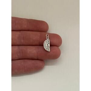 Sterling Silver Watermelon Slice Charm, Sterling Silver Watermelon Slice Pendant